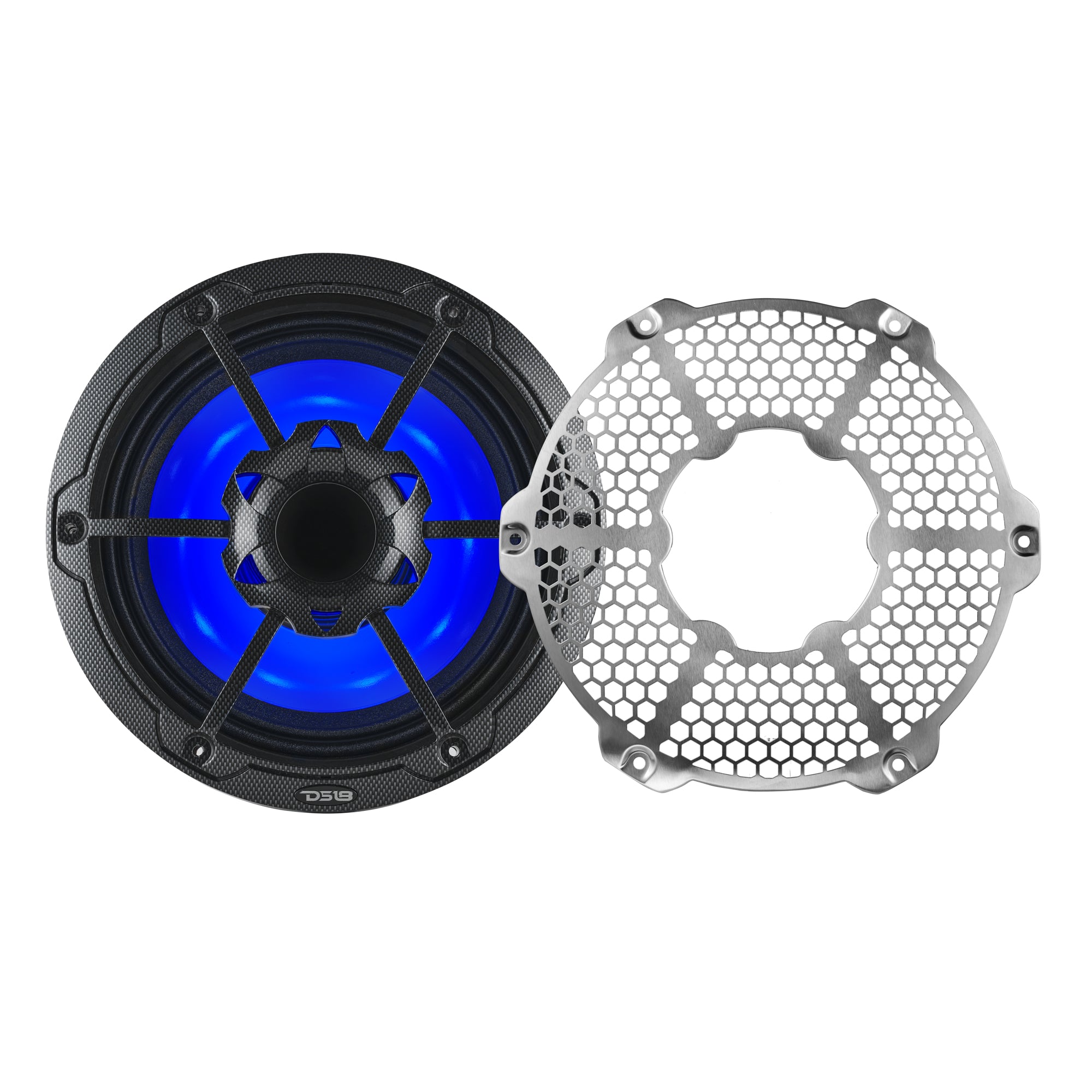 DS18 CF-10MD 10” Marine 2-Way Hybrid Speaker with RGB LED, Compression Driver and Neodymium Magnet | 450W RMS 4-Ohm