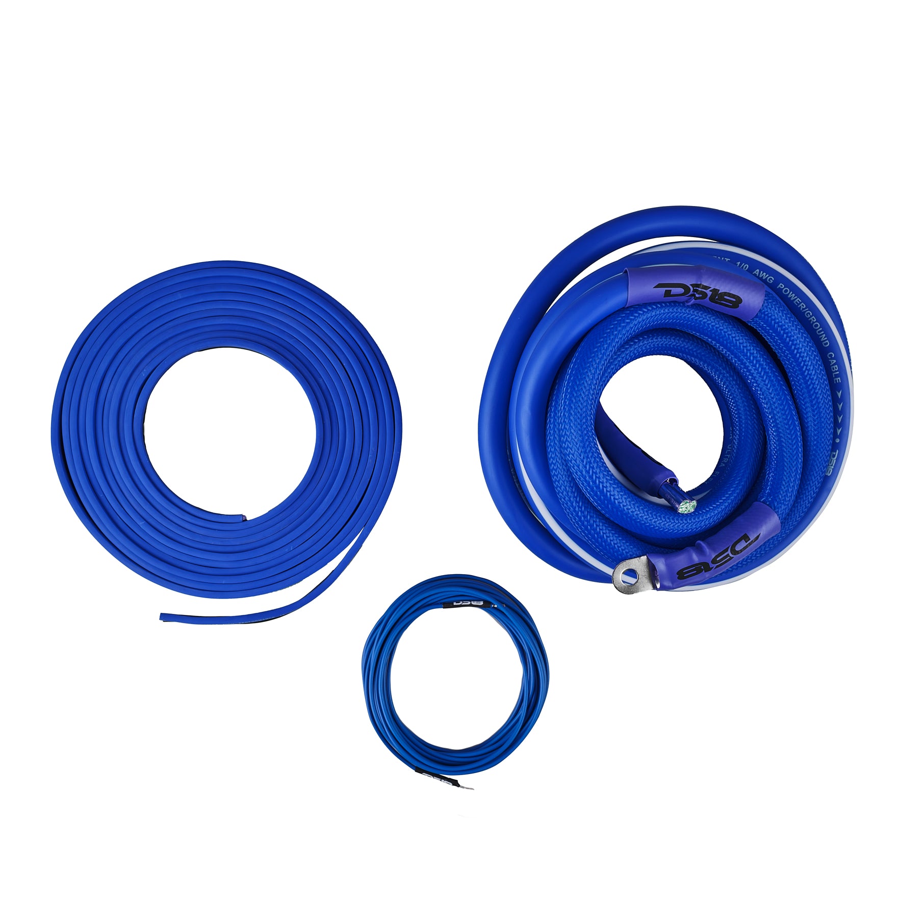 DS18 AKIT0.BL 0-GA Amplifier Installation Wiring Kit - Blue