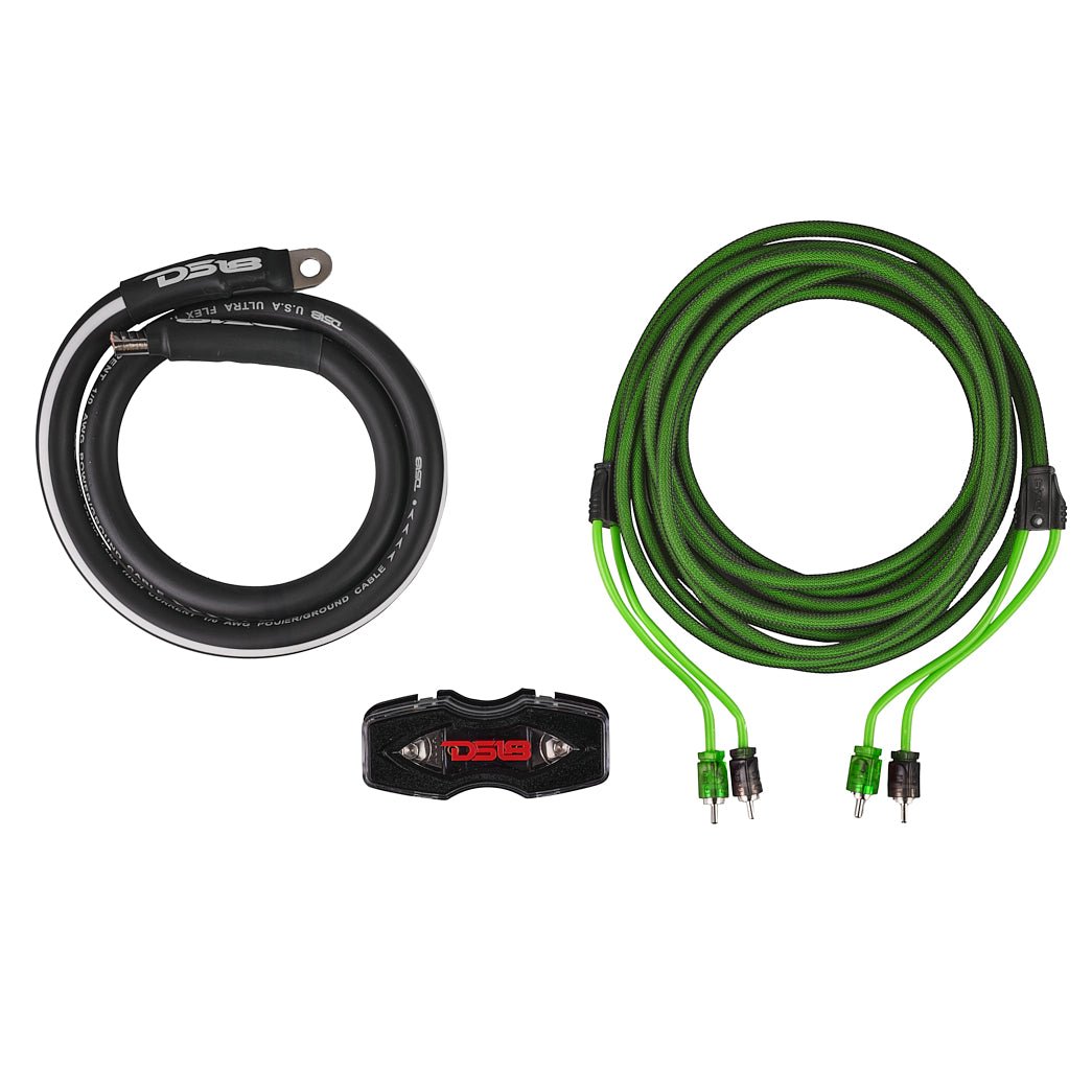 DS18 AKIT0.GR 0-GA Amplifier Installation Wiring Kit - Green