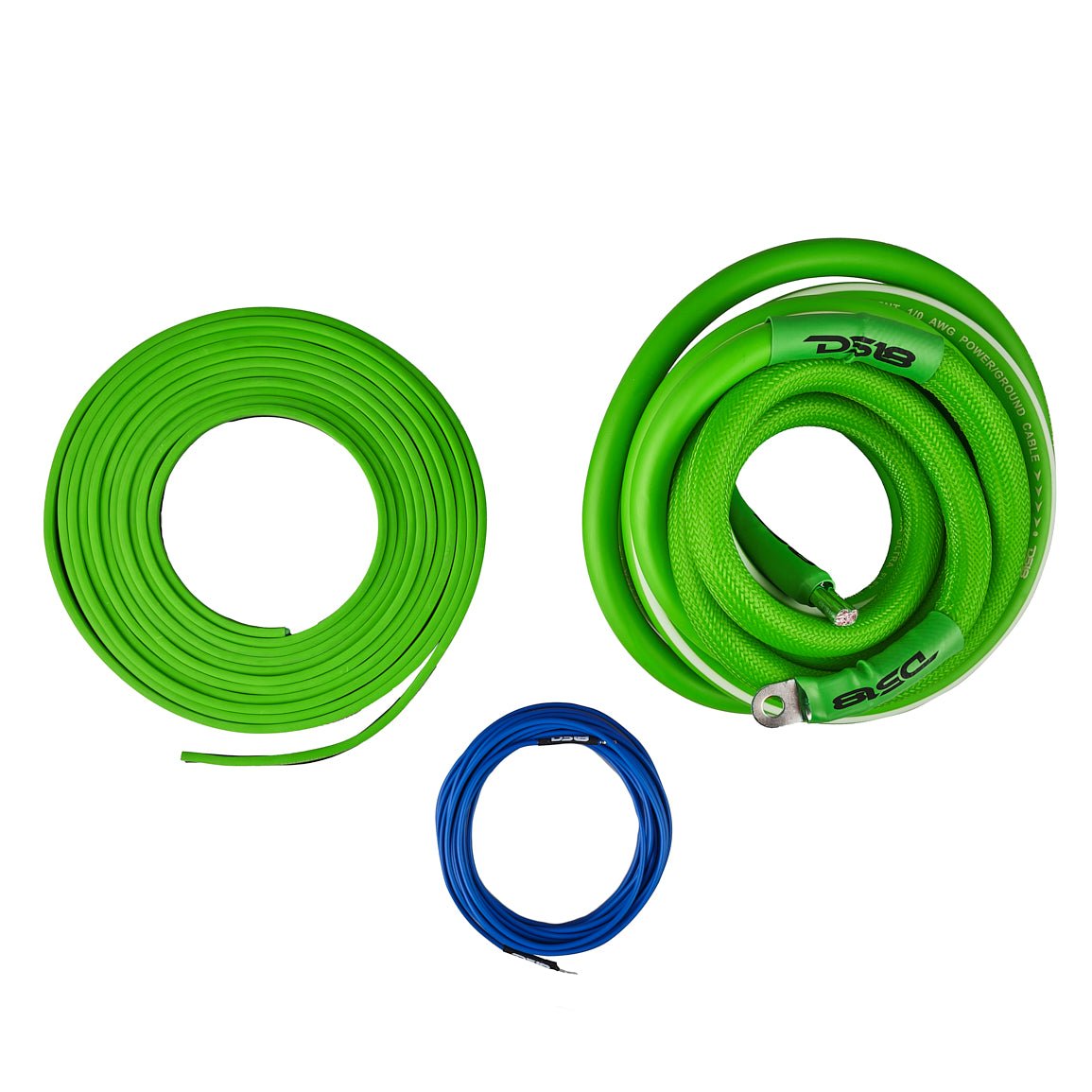 DS18 AKIT0.GR 0-GA Amplifier Installation Wiring Kit - Green