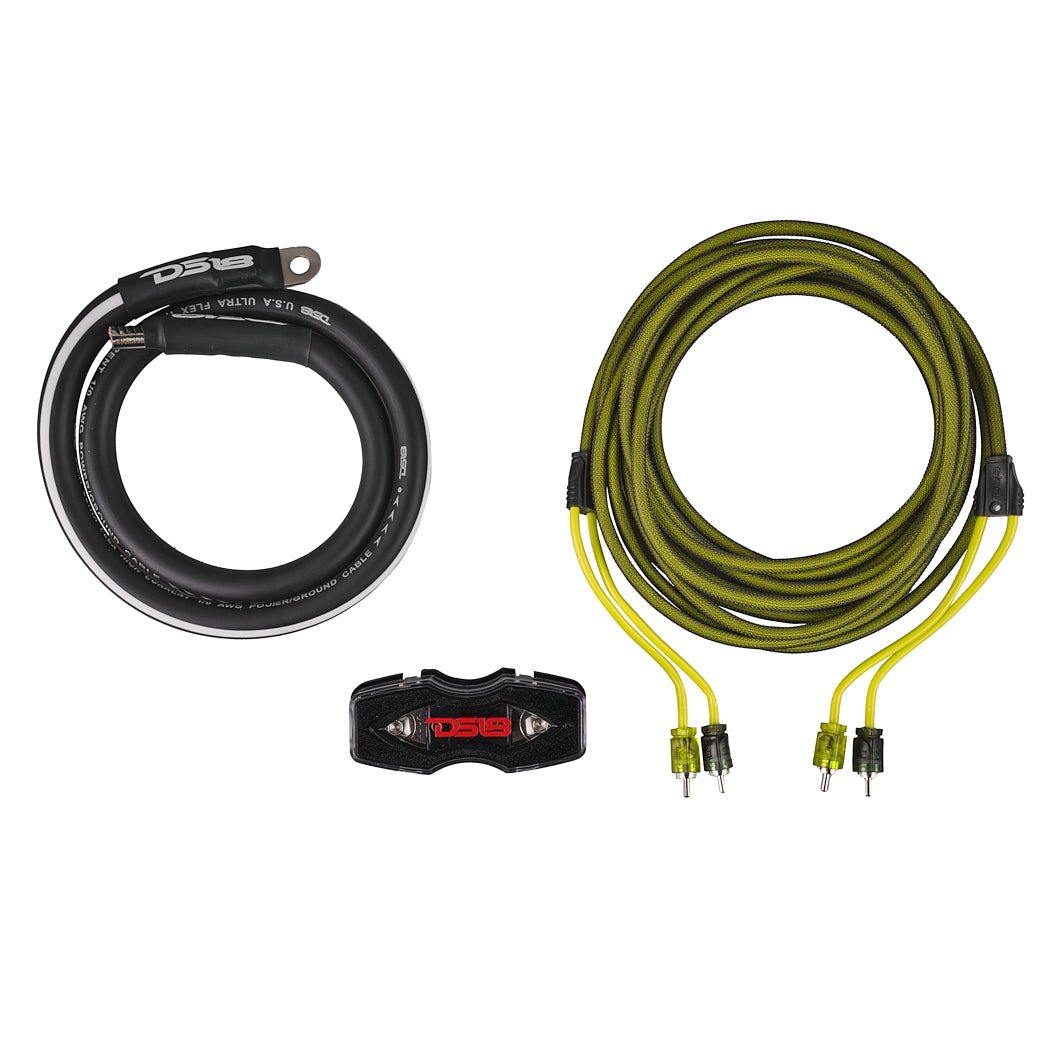 DS18 AKIT0.YL 0-GA Amplifier Installation Wiring Kit - Yellow