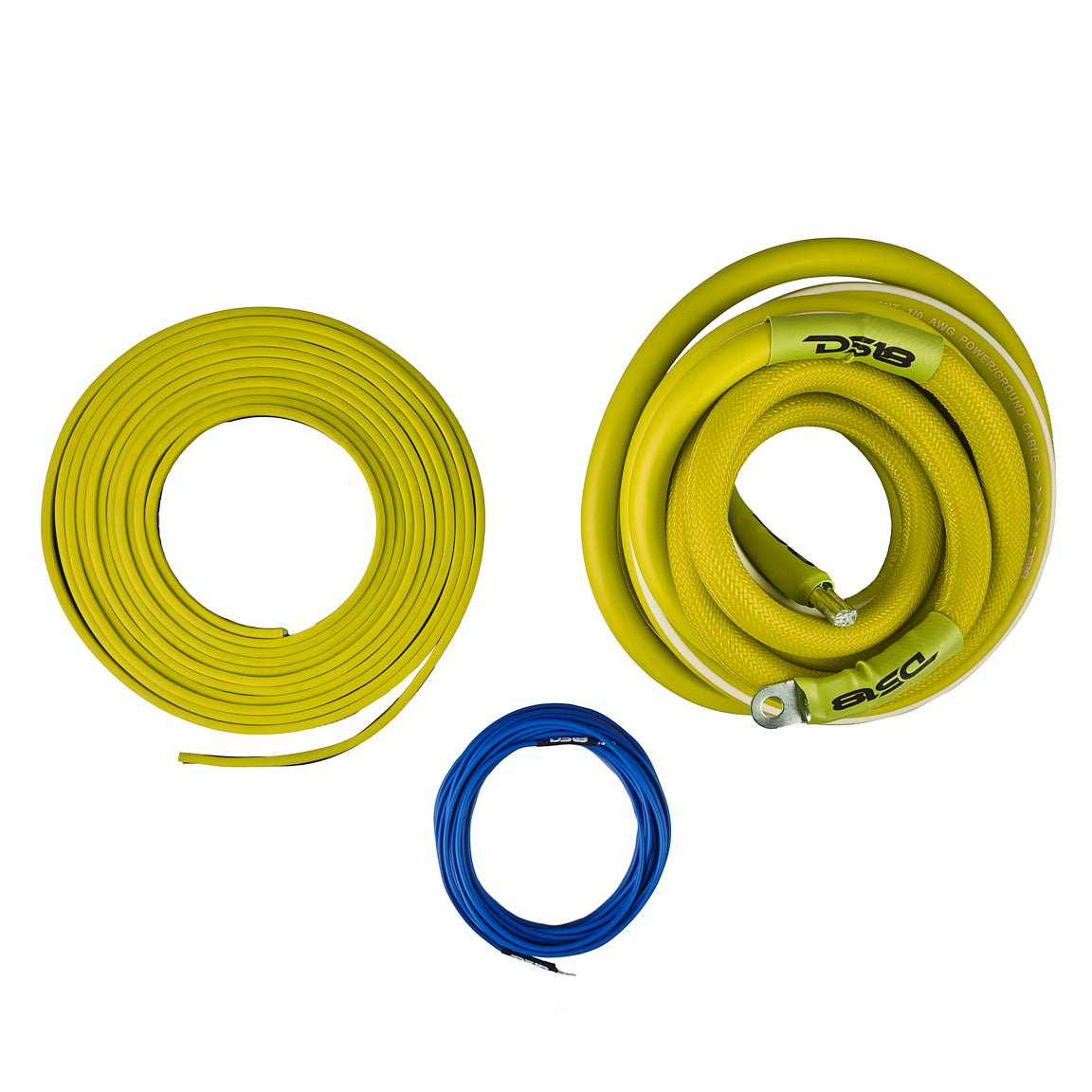 DS18 AKIT0.YL 0-GA Amplifier Installation Wiring Kit - Yellow