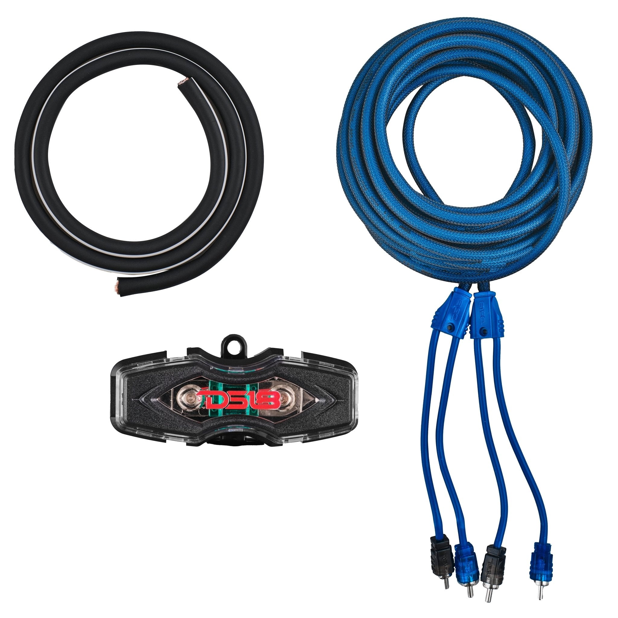 DS18 AKIT4.BL 4-GA Amplifier Installation Wiring Kit - Blue