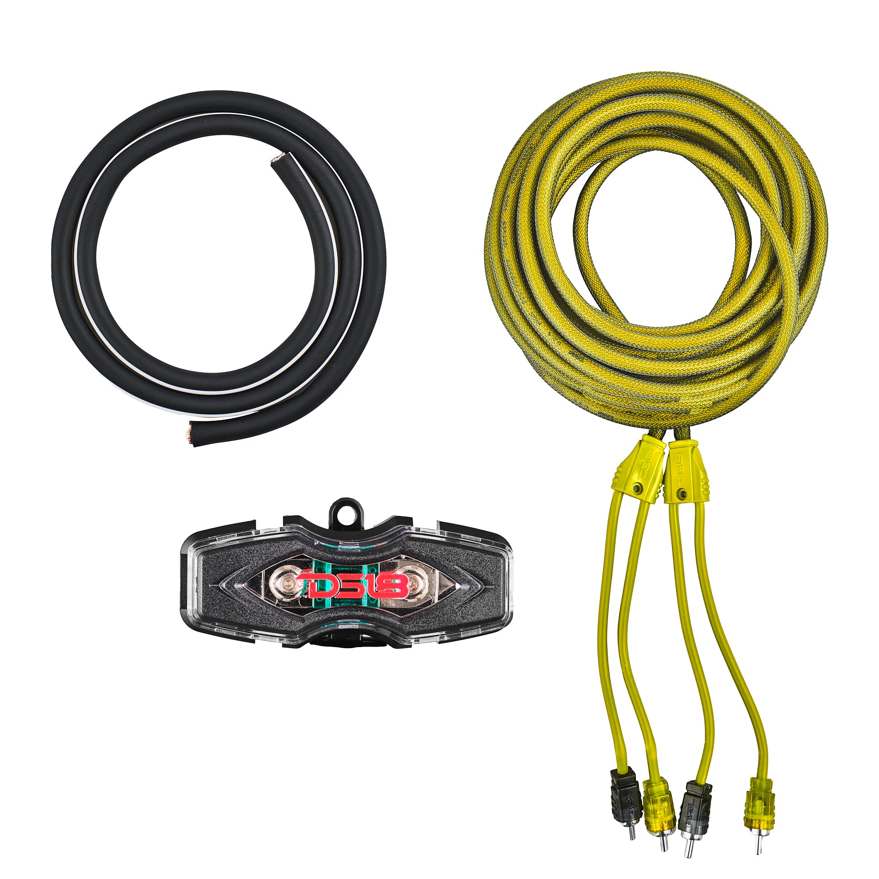 DS18 AKIT4.YL 4-GA Amplifier Installation Wiring Kit - Yellow