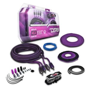 DS18 AKIT4.PU 4-GA Amplifier Installation Wiring Kit - Purple