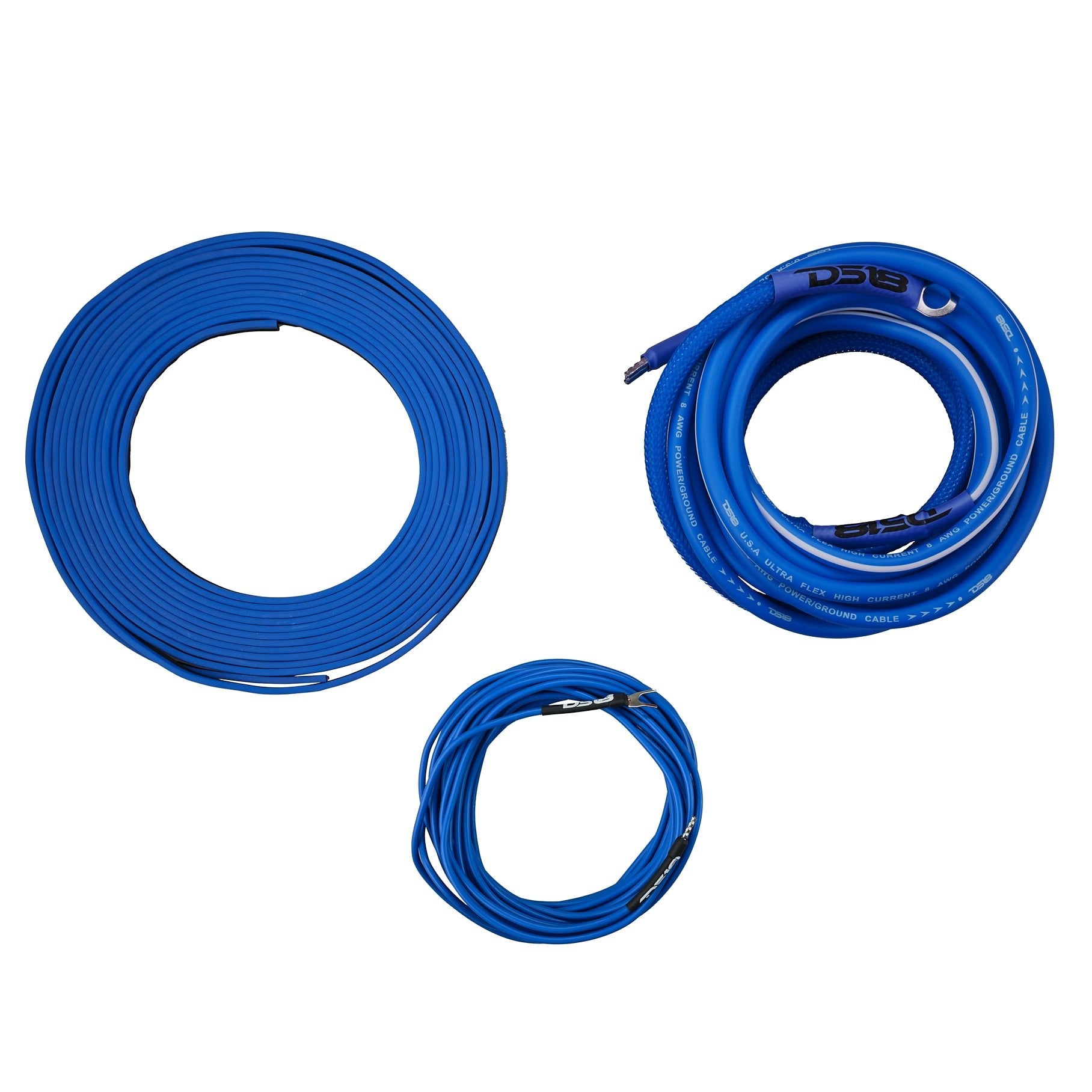 DS18 AKIT8.BL 8-GA Amplifier Installation Wiring Kit - Blue