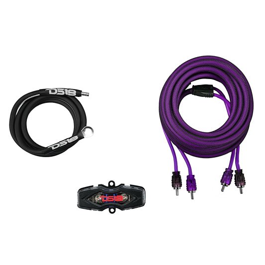 DS18 AKIT8.PU 8-GA Amplifier Installation Wiring Kit - Purple