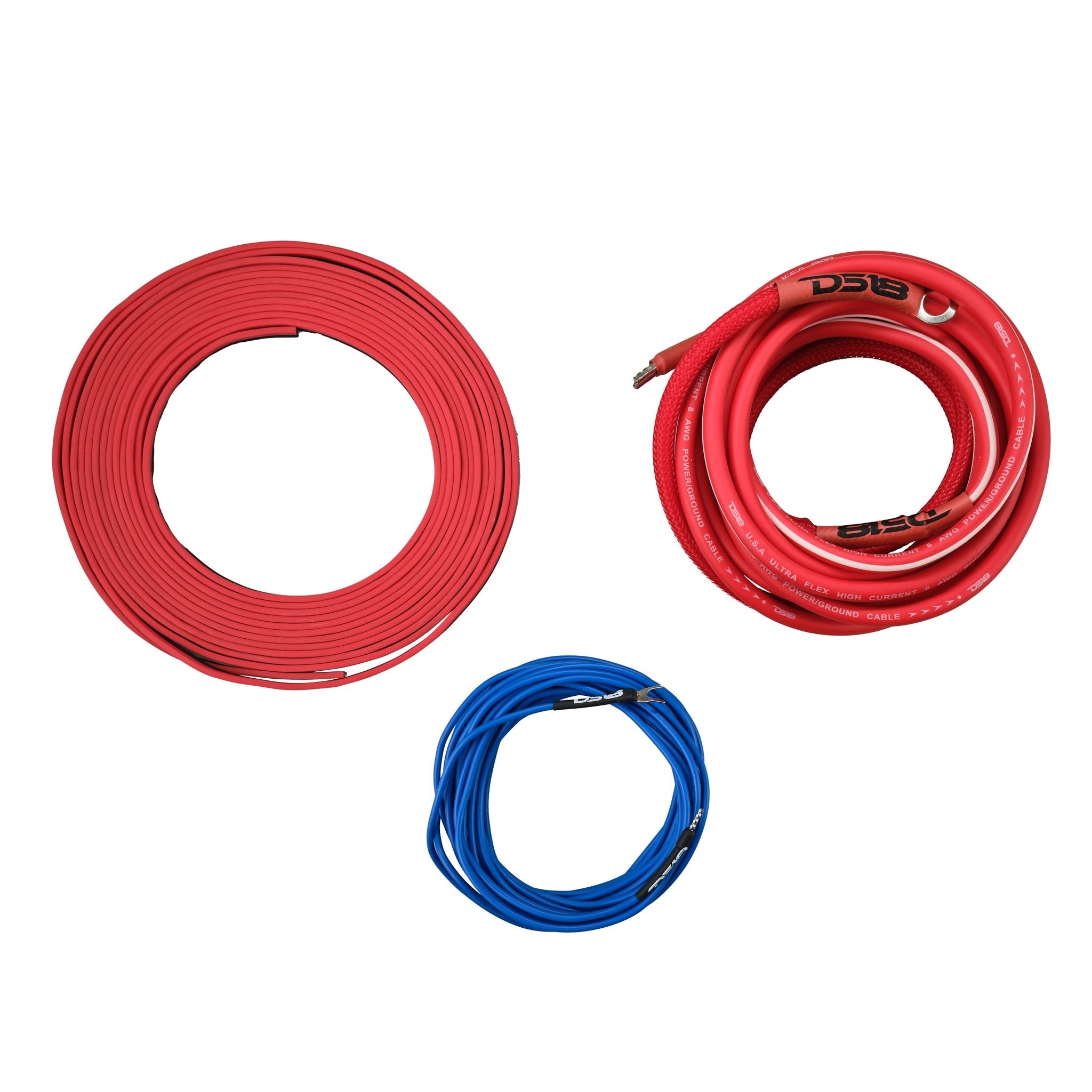 DS18 AKIT8.RD 8-GA Amplifier Installation Wiring Kit - Red