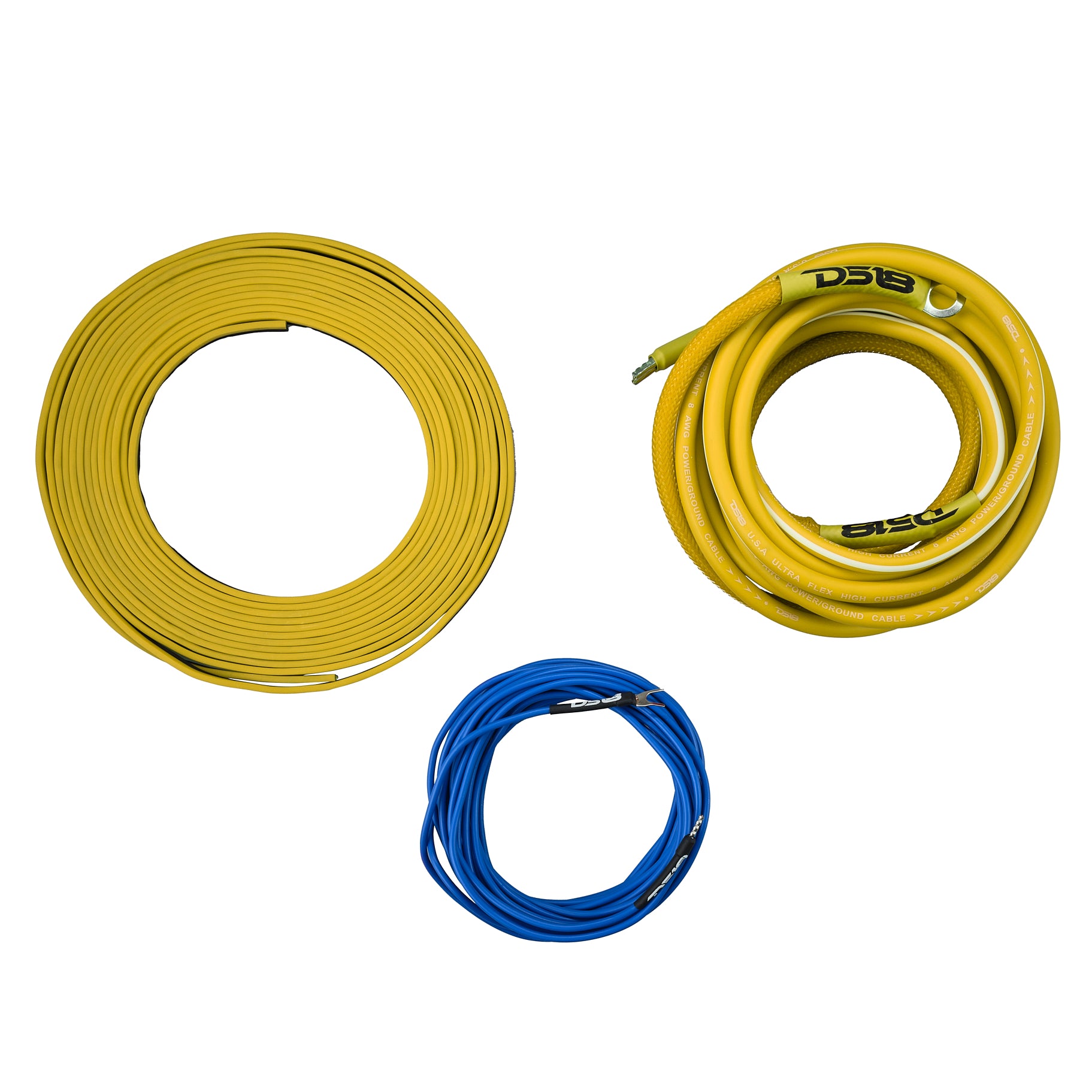 DS18 AKIT8.YL 8-GA Amplifier Installation Wiring Kit - Yellow
