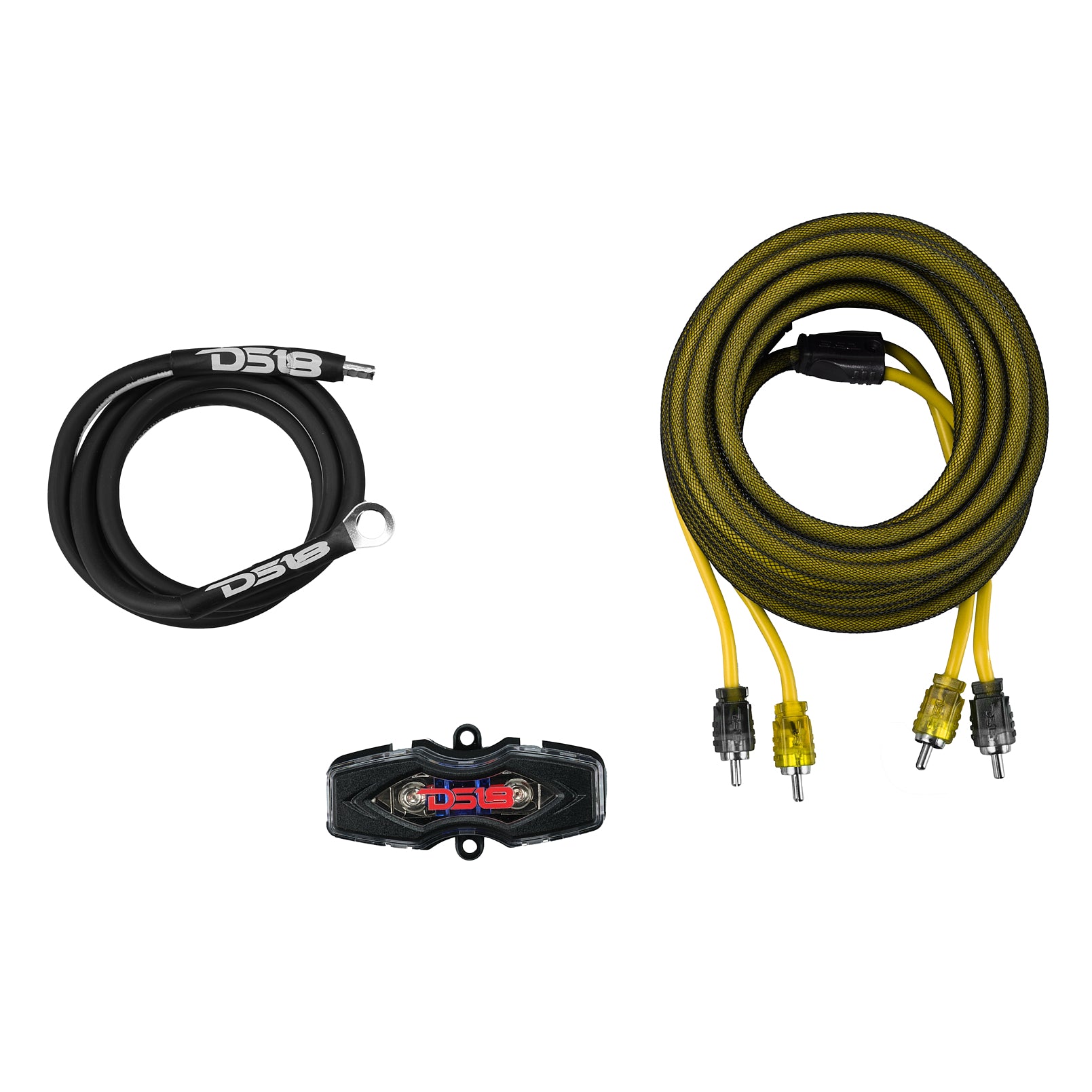 DS18 AKIT8.YL 8-GA Amplifier Installation Wiring Kit - Yellow