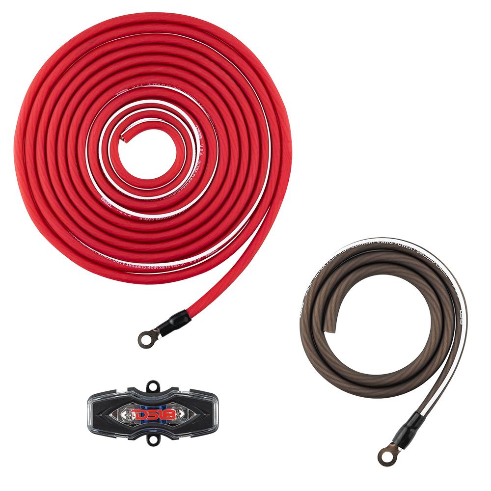 DS18 AMPKIT0 0-GA CCA Amplifier Installation Kit - RED