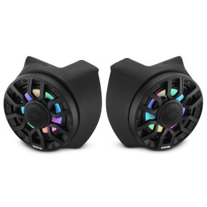 DS18 CA-X3RBP6LD Can-Am Maverick X3 Rear B-Pillar Speaker Pods Loaded with NXL-IQ 6.5" 2-Way Coaxial Marine Speakers and Digital LED Lights