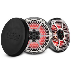 DS18 CF-8MD 8” Marine 2-Way Hybrid Speaker with RGB LED, Compression Driver and Neodymium Magnet | 350W RMS 4-Ohm