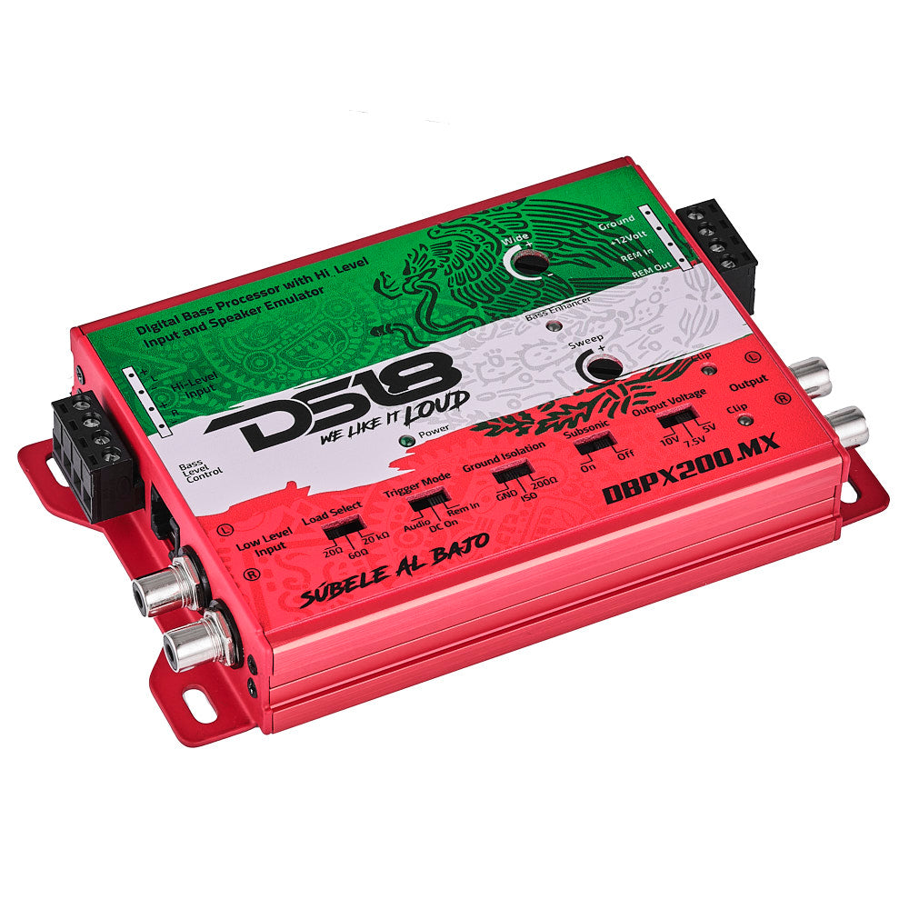 DS18 DBPX200.MX Digital Bass Processor with Hi to Low Signal Converter & Speaker Emulator – Mexico Design