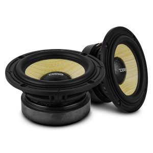 DS18 DXQ3.5 DXQ 3.5” Midrange Speaker with Yellow Straw + Composite Foam Cone | 60W RMS 4-Ohm
