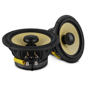 DS18 DXQ6.5CX DXQ 6.5" 2-Way Coaxial Speaker with Yellow Straw and Composite Foam Cone | 150W RMS 4-Ohm