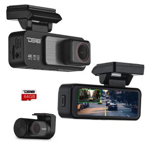 DS18 EAGLE-M2 4K Dual Dash Camera with Wi-Fi, GPS, Parking Monitor, and 3.2” IPS Display (Front & Rear Cameras)