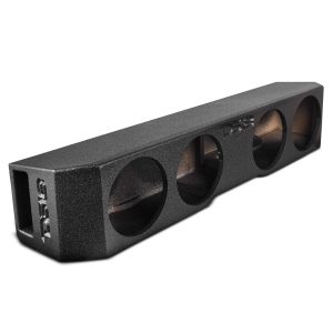 DS18 EBM-FFPGLAD-4X8 Quad 8” Ported Subwoofer Under-Seat Enclosure for 2018–2026 Jeep Gladiator