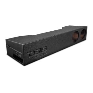 DS18 EBM-FFPRAM19-2X8 Subwoofer Enclosure for 2019-2024 RAM Trucks 4-Door Models, Dual 8" Under Rear Seat Front-Fire Ported Box