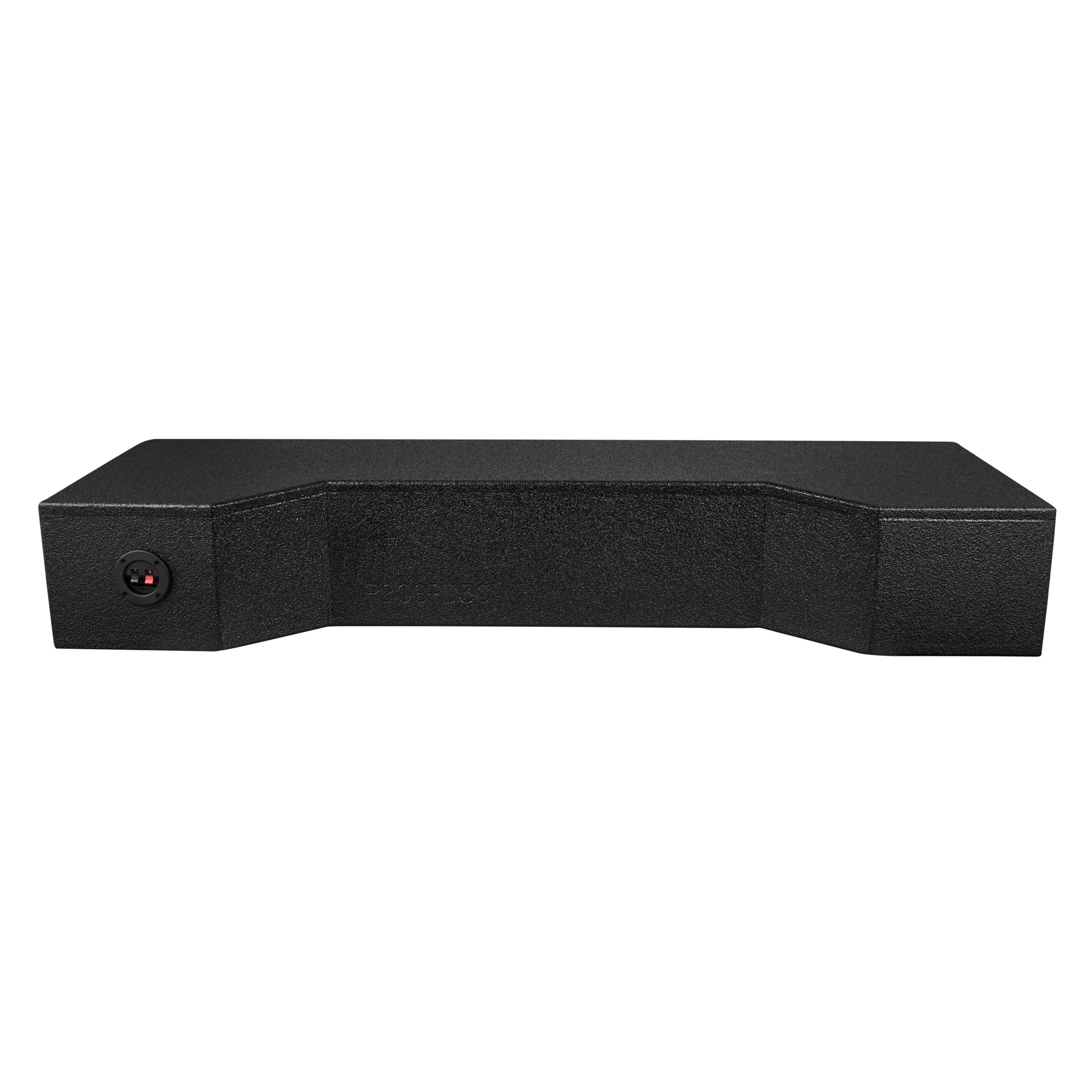 DS18 EBM-FFPRAM19-2X8 Subwoofer Enclosure for 2019-2024 RAM Trucks 4-Door Models, Dual 8" Under Rear Seat Front-Fire Ported Box