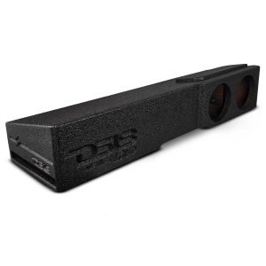 DS18 EBM-FFPUFCG-2X8 Subwoofer Enclosure for 2007-2026 Chevy/GMC and 2009-2026 Ford F-150/Super Duty Crew Cabs, Dual 8" Under Rear Seat Fro…