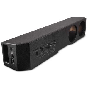 DS18 EBM-FFPUNI-2X8 Subwoofer Enclosure for Dual 8" Subwoofers, Under Rear Seat Front-Fire Ported Box for Trucks