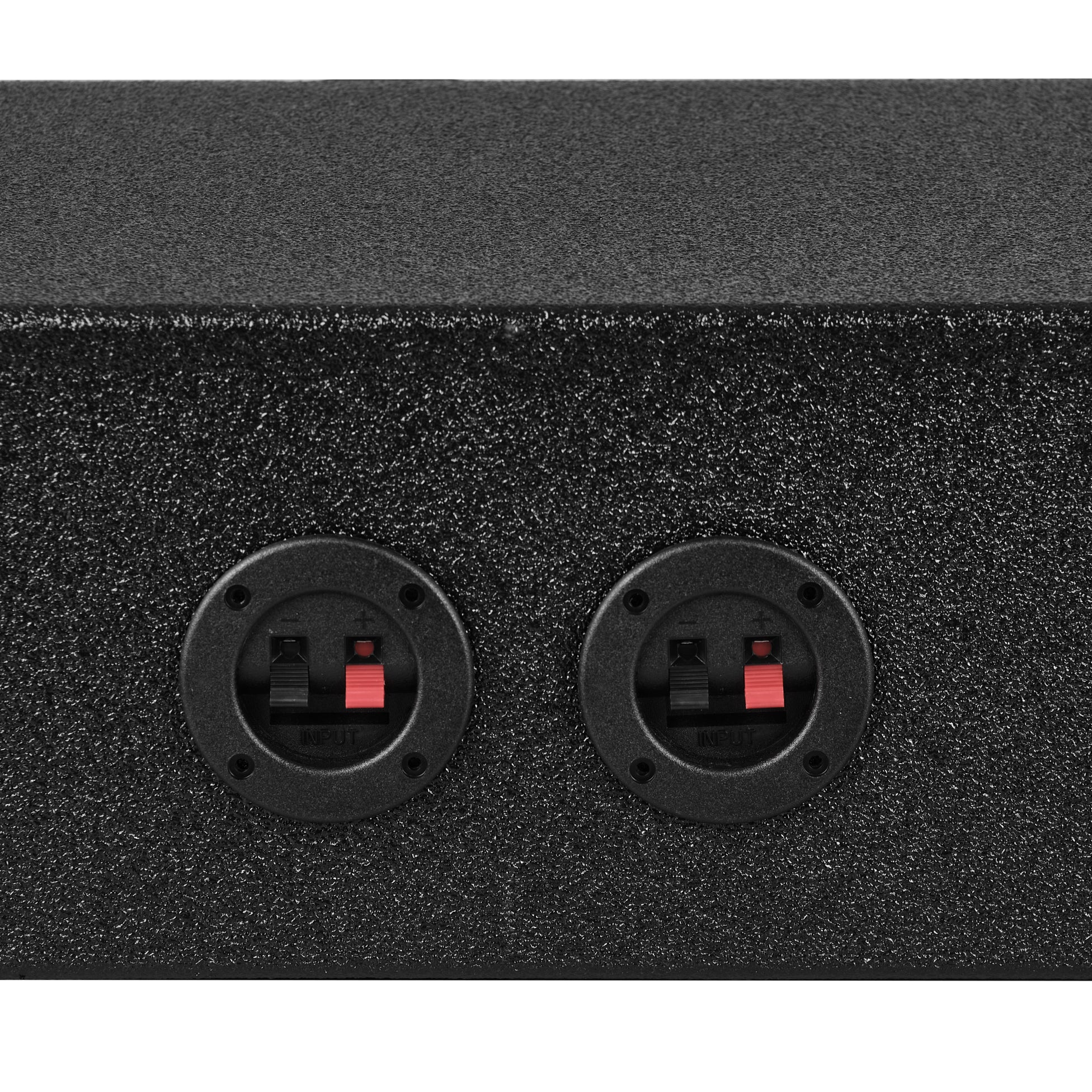 DS18 EBM-FFPUNI-2X8 Subwoofer Enclosure for Dual 8" Subwoofers, Under Rear Seat Front-Fire Ported Box for Trucks