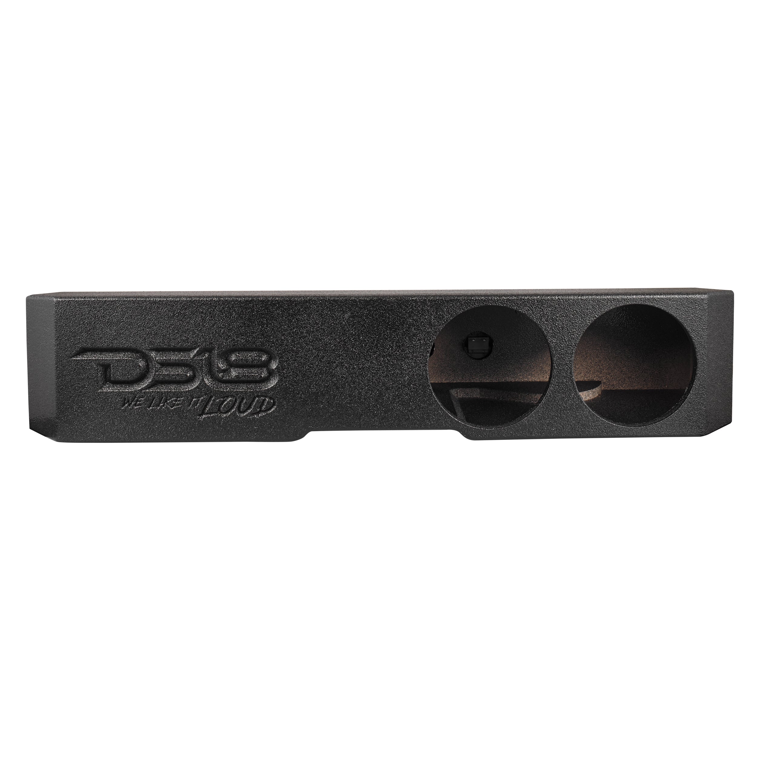 DS18 EBM-FFPUNI-2X8 Subwoofer Enclosure for Dual 8" Subwoofers, Under Rear Seat Front-Fire Ported Box for Trucks
