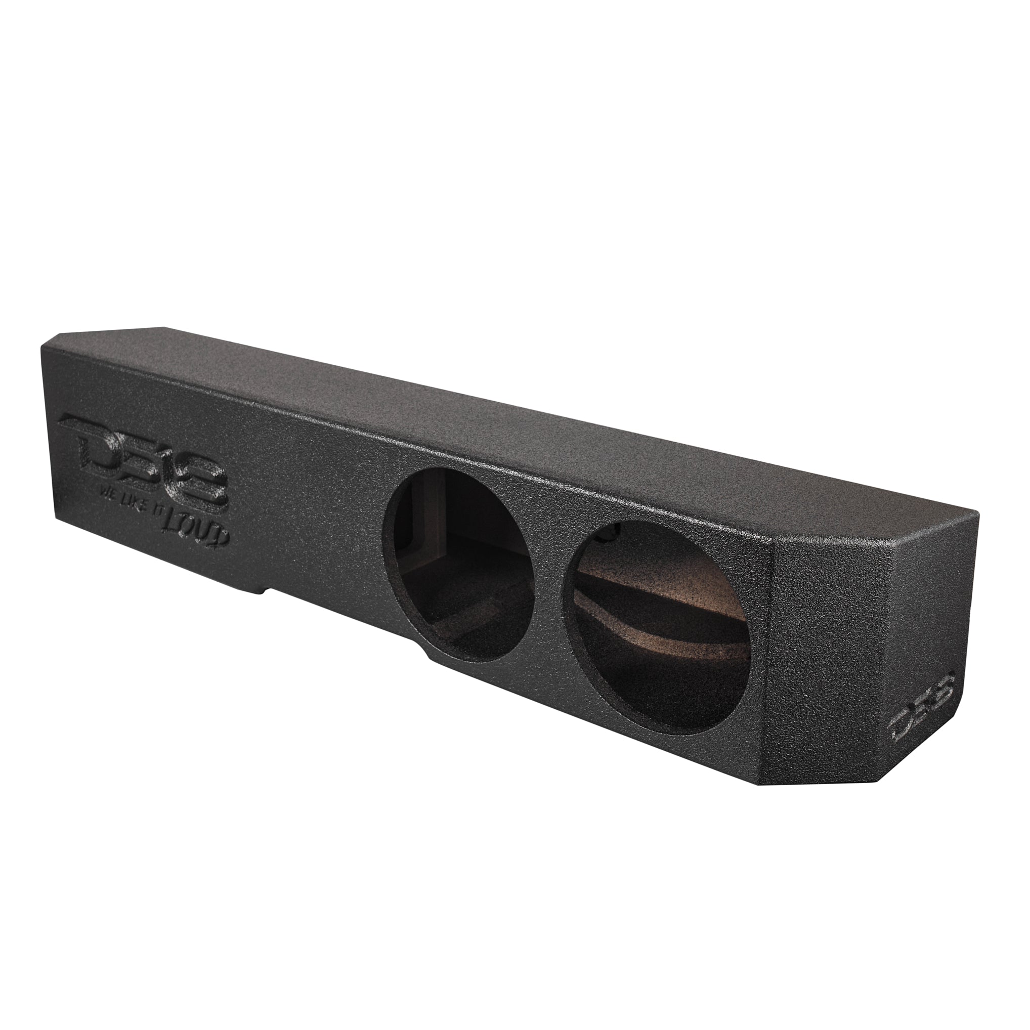 DS18 EBM-FFPUNI-2X8 Subwoofer Enclosure for Dual 8" Subwoofers, Under Rear Seat Front-Fire Ported Box for Trucks