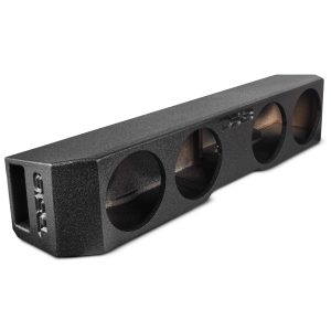 DS18 EBM-FFPUNI-4X8 Subwoofer Enclosure for four 8" Subwoofers, Under Rear Seat Front-Fire Ported Box for Trucks