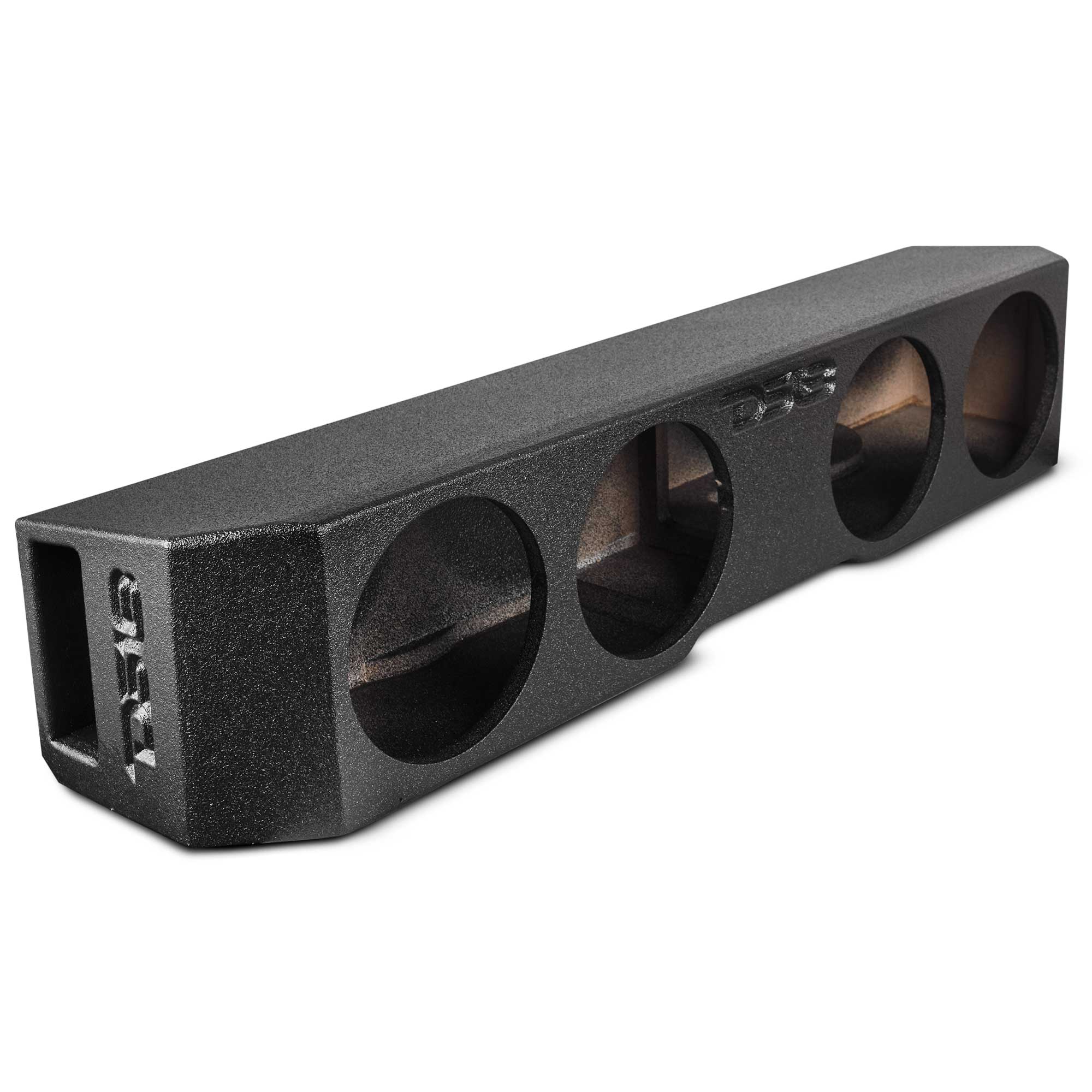 DS18 EBM-FFPUNI-4X8 Subwoofer Enclosure for four 8" Subwoofers, Under Rear Seat Front-Fire Ported Box for Trucks