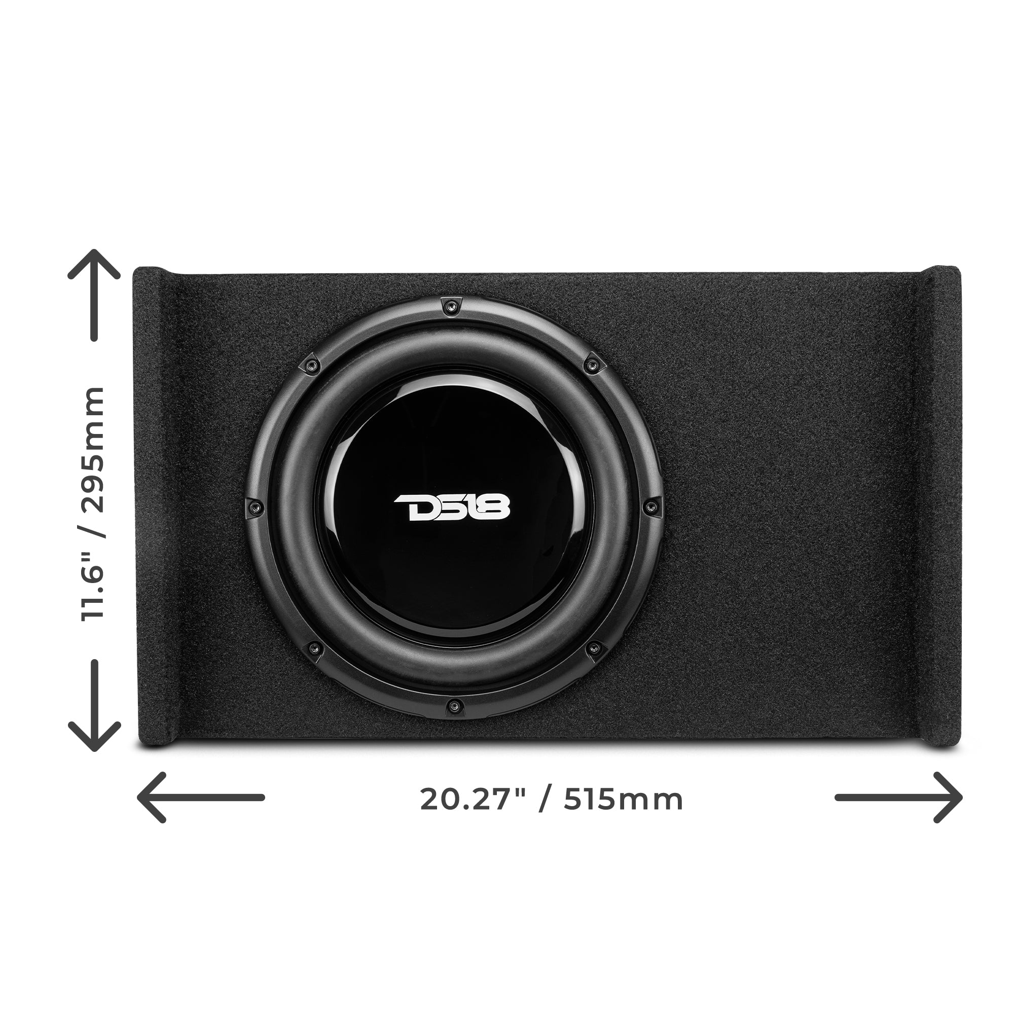 DS18 EN-DF10 10" Loaded Shallow Down Fire Subwoofer Enclosure 300 Watts Rms
