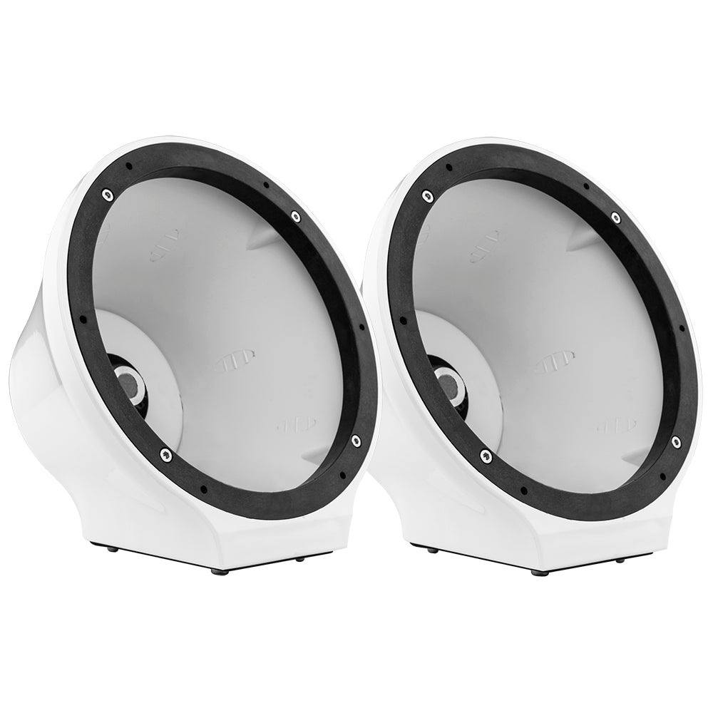 DS18 EN-JS8/WH 8” Universal Flat Mount Kick Panel Speaker Pod – Jet Skis, Jeeps, Motorcycles – RGB LED Lights – White