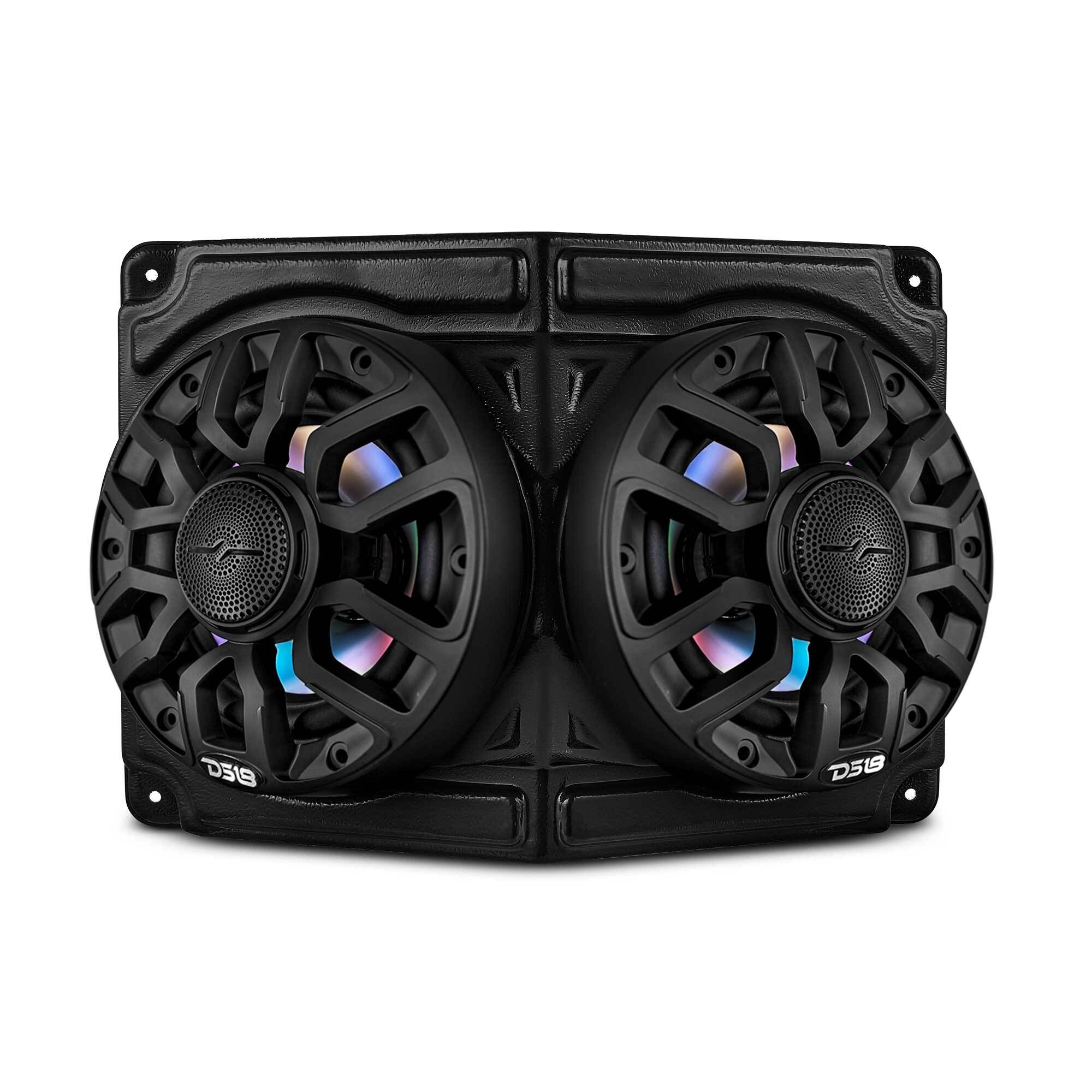 DS18 EN-OSP62 Universal Overhead Flat Mount Pod For Two 6.5” Speakers - Great for ATVs, UTVs, Golf Carts, Boats and more