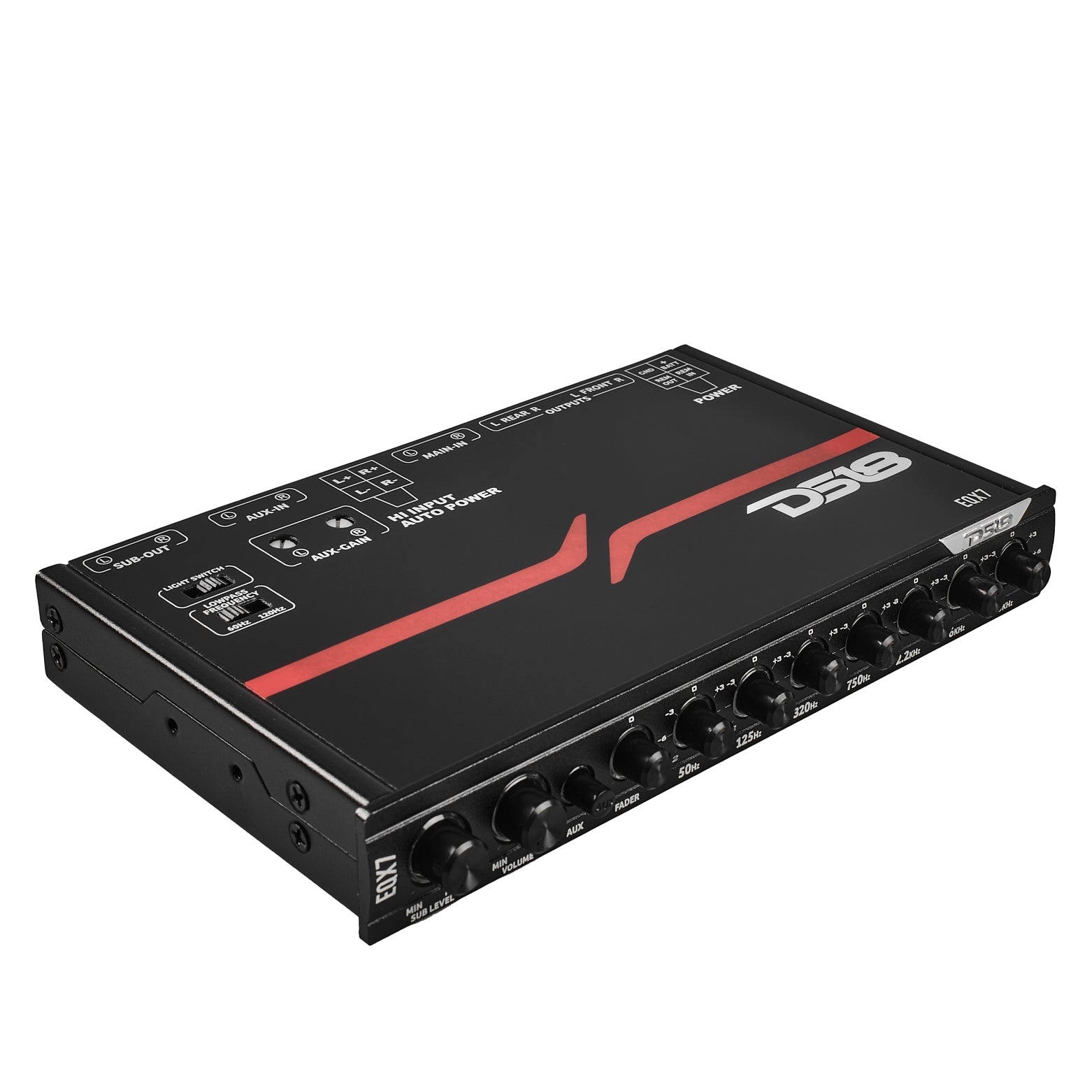 DS18 EQX7 High Volt 7-Band Equalizer with High Level Input and Auto Turn On