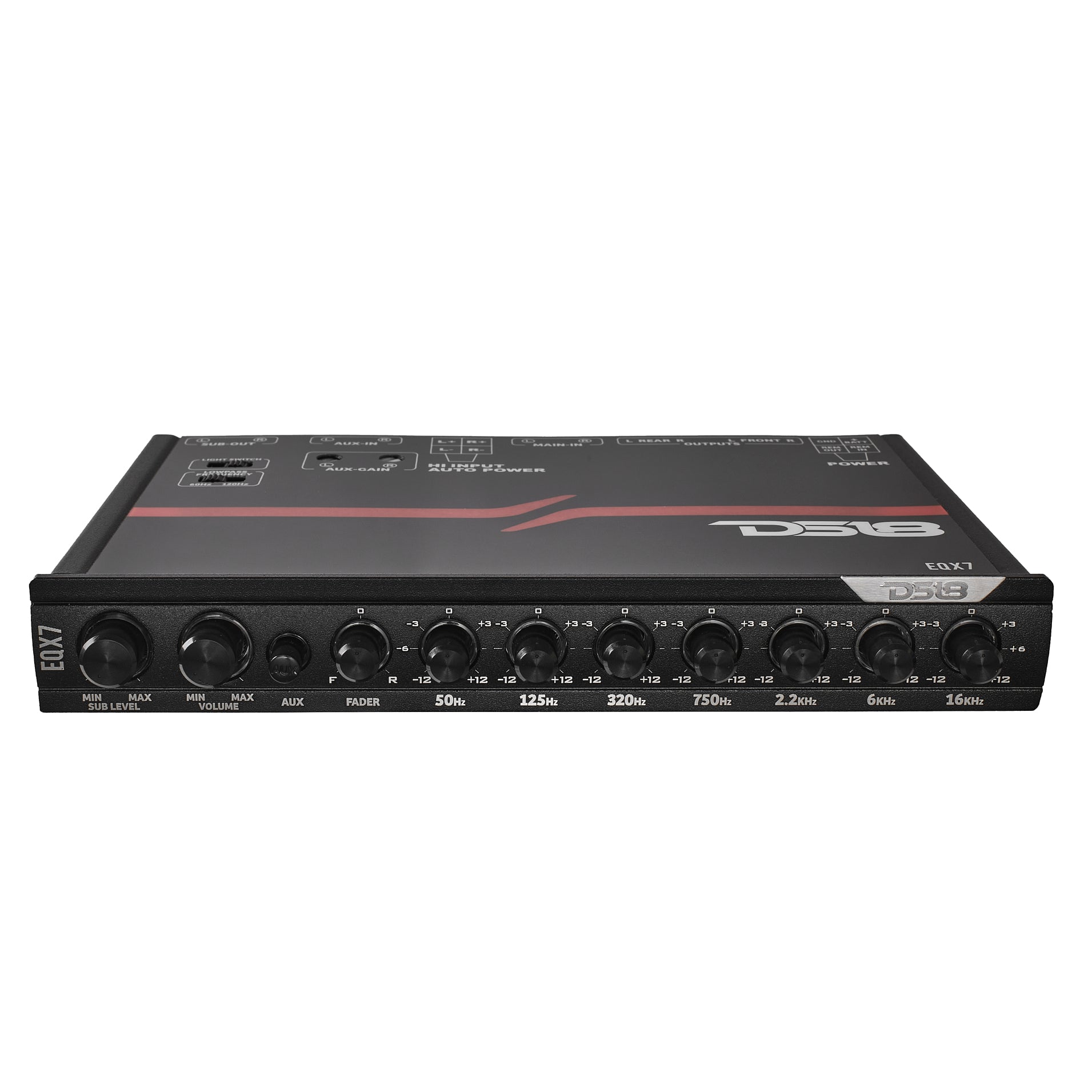DS18 EQX7 High Volt 7-Band Equalizer with High Level Input and Auto Turn On