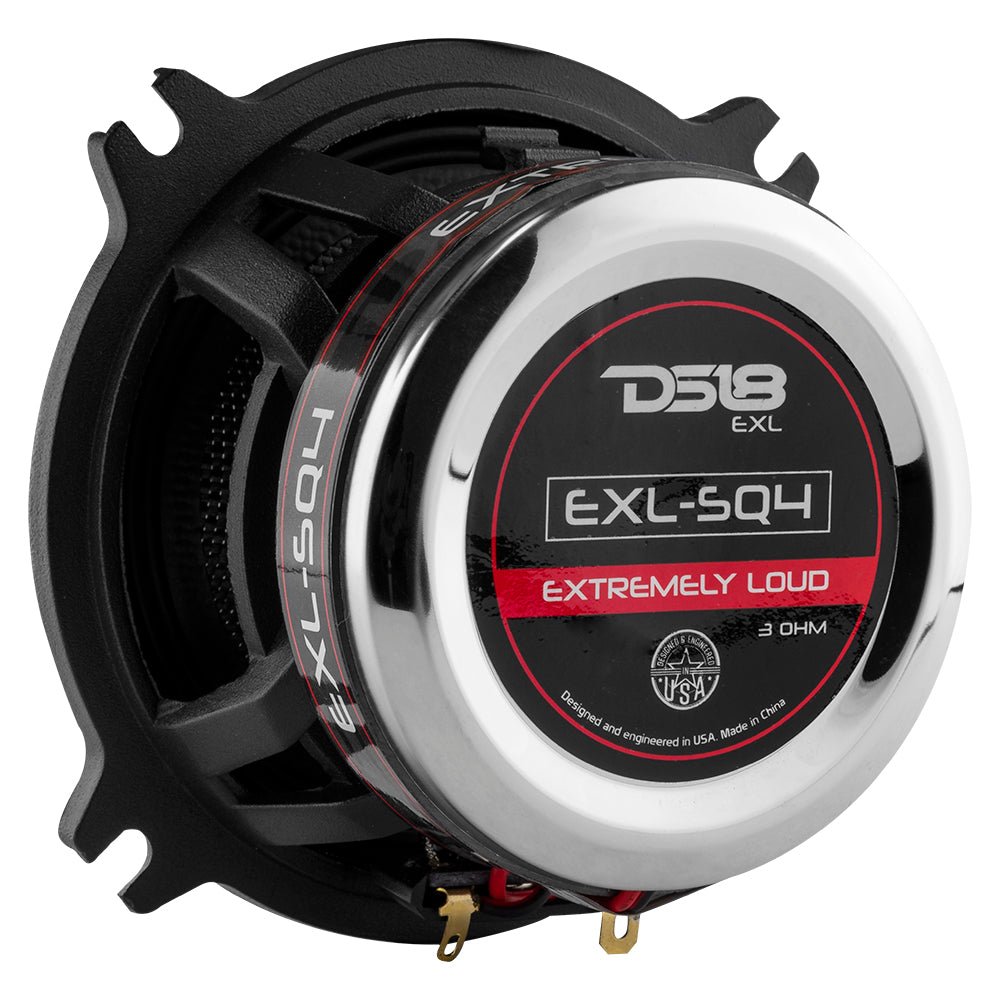 DS18 EXL-SQ4.0 EXL 4" 2-Way Coaxial Speaker with Fiber Glass Cone | 60W RMS 3-Ohm