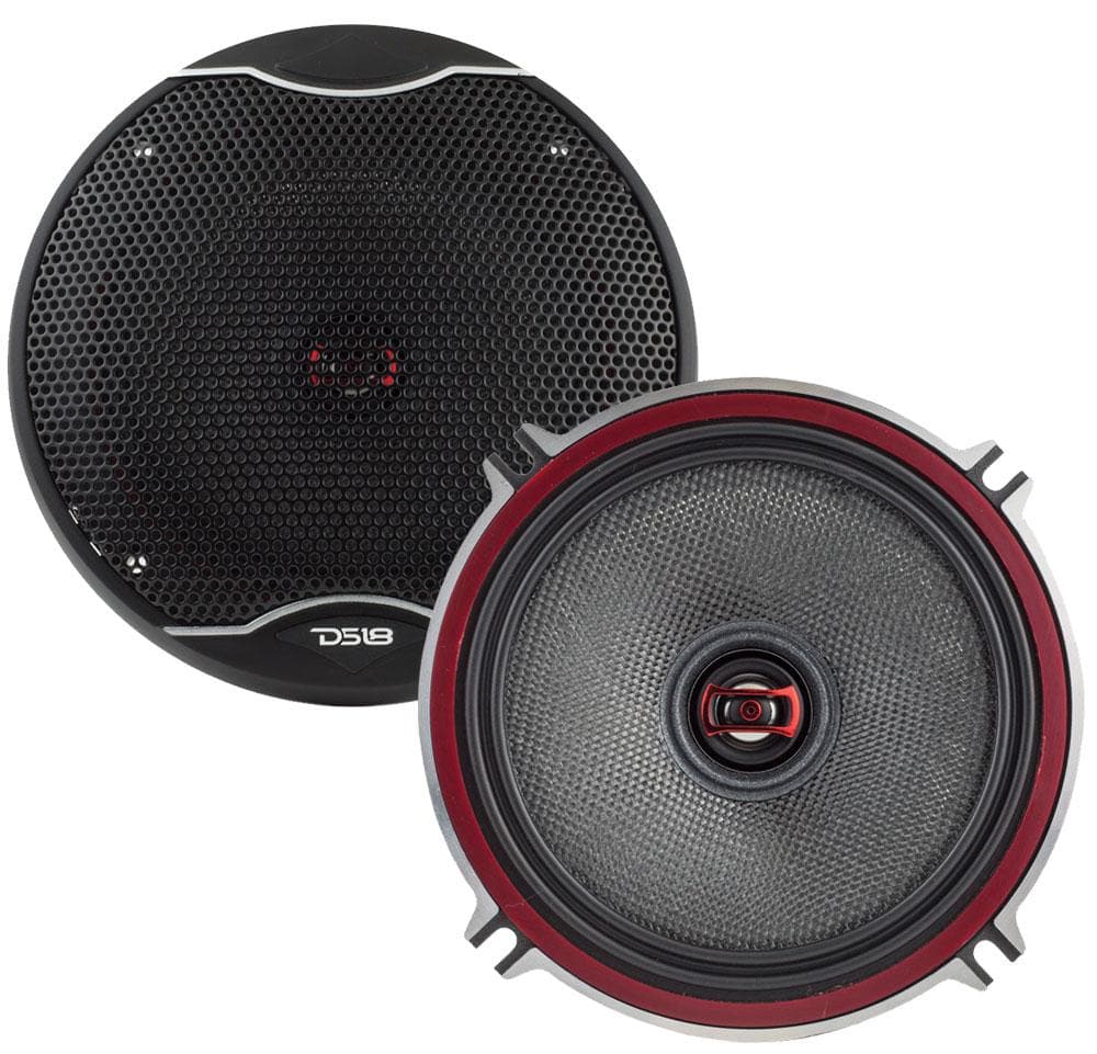 DS18 EXL-SQ5.25 EXL 5.25" 2-Way Coaxial Speaker with Fiber Glass Cone | 80W RMS 3-Ohm