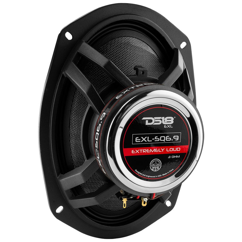 DS18 EXL-SQ6.9 EXL 6x9" 2-Way Coaxial Speaker with Fiber Glass Cone | 160W RMS 3-Ohm
