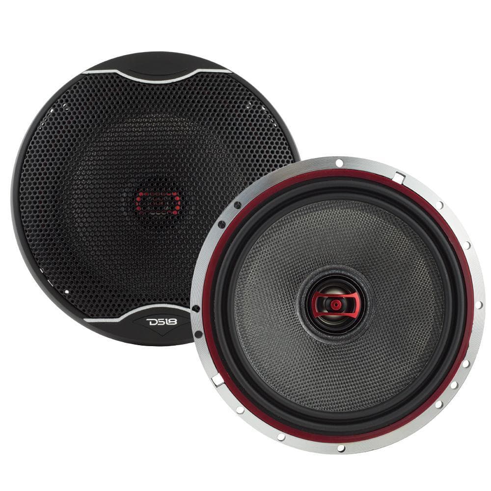 DS18 EXL-SQ6.5 EXL 6.5" 2-Way Coaxial Speaker with Fiber Glass Cone | 120W RMS 3-Ohm