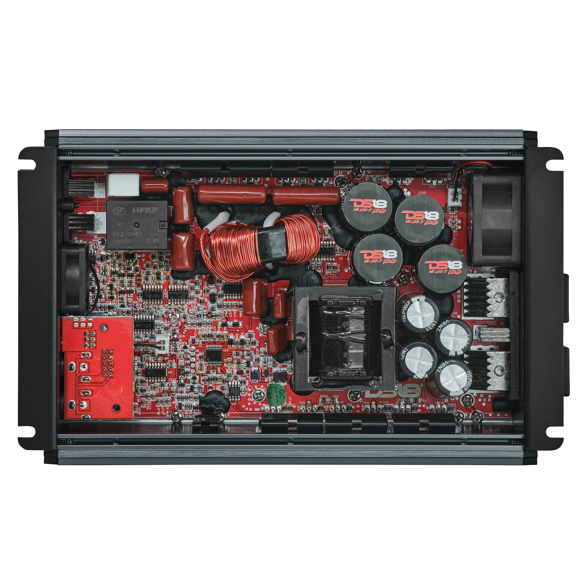 DS18 FRP-2.5K/TI FRP Compact Full-Range Class D 1-Channel Amplifier 2,500 Watts Rms @ 1-Ohm