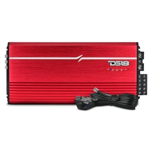 DS18 FRP-2.5K5/RD FRP Compact Full-Range Class D 5-Channel Amplifier – 250W x 4 + 1,200W Subwoofer Output