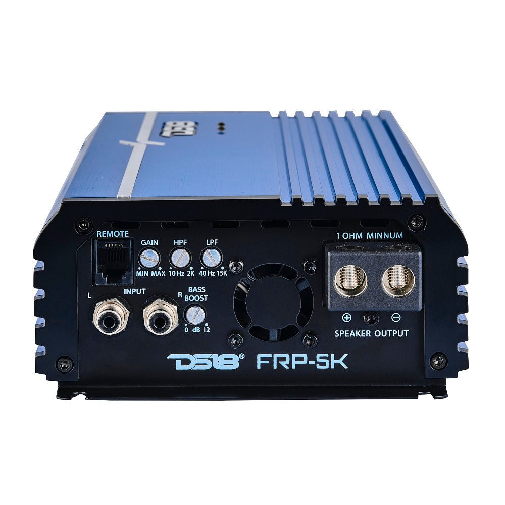DS18 FRP-5K/BL FRP Compact Full-Range Class D 1-Channel Amplifier 5,000 Watts Rms @ 1-Ohm