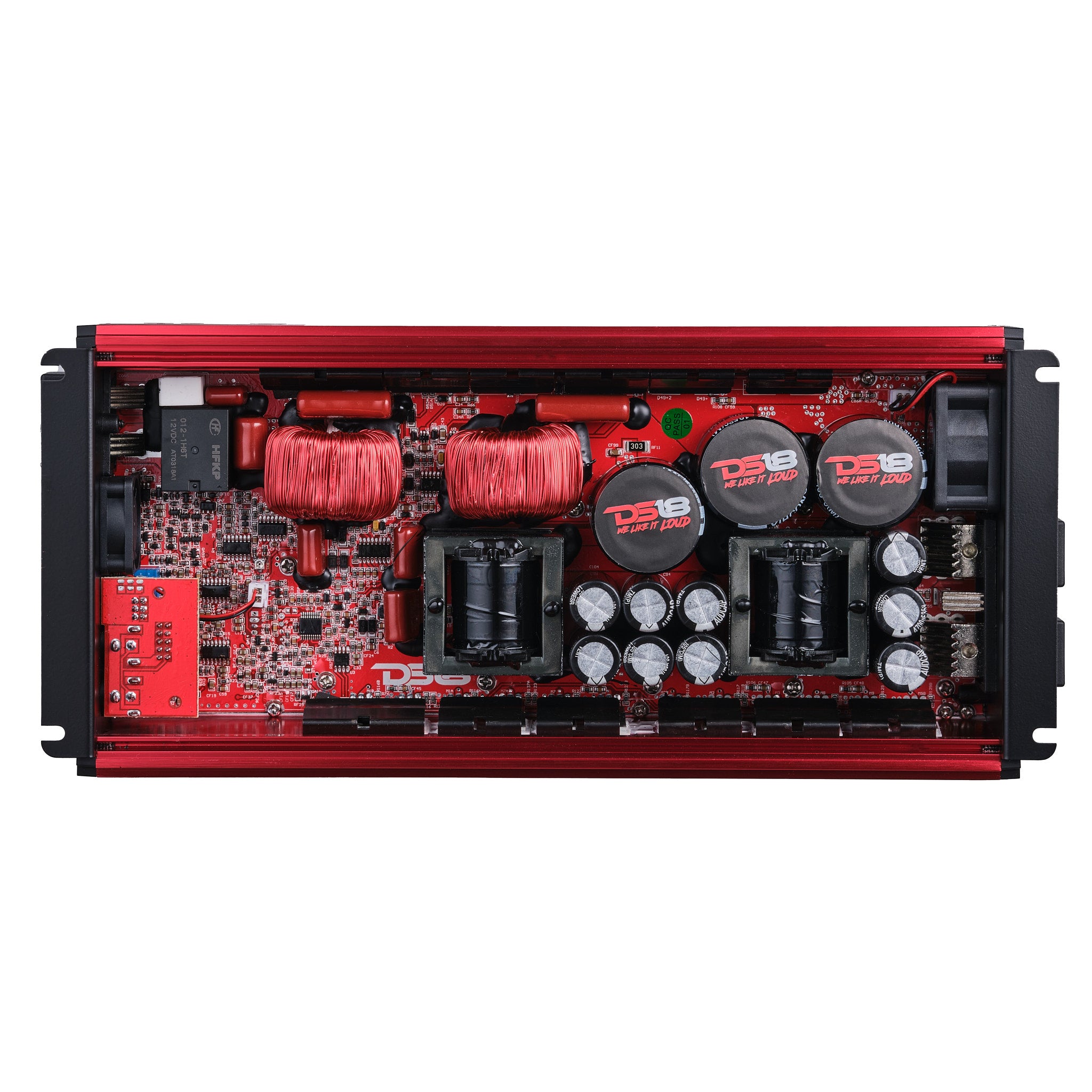 DS18 FRP-5K/RD FRP Compact Full-Range Class D 1-Channel Amplifier 5,000 Watts Rms @ 1-Ohm