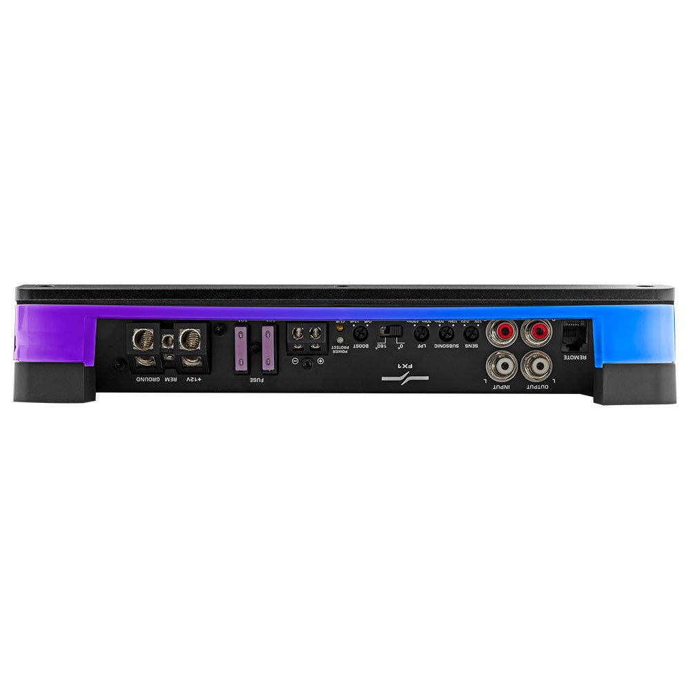 DS18 FX1 Flush Mount / Surface Mount 1 Channel Monoblock Class D Amplifier With Acrylic Cover for Custom Installation 1 X 900 Watts RMS @ 1…