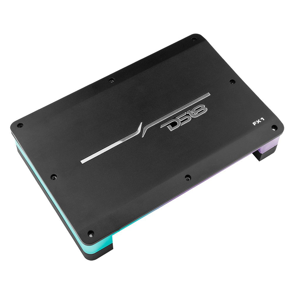 DS18 FX1 Flush Mount / Surface Mount 1 Channel Monoblock Class D Amplifier With Acrylic Cover for Custom Installation 1 X 900 Watts RMS @ 1…