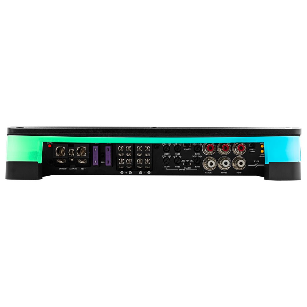 DS18 FX4 Flush Mount / Surface Mount 4 Channel Class D Amplifier With Acrylic Cover for Custom Installation 4 X 180 Watts RMS @ 4 Ohm