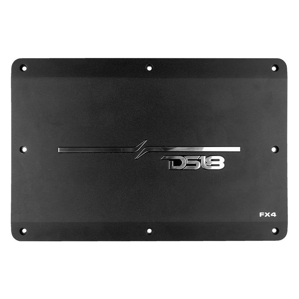DS18 FX4 Flush Mount / Surface Mount 4 Channel Class D Amplifier With Acrylic Cover for Custom Installation 4 X 180 Watts RMS @ 4 Ohm