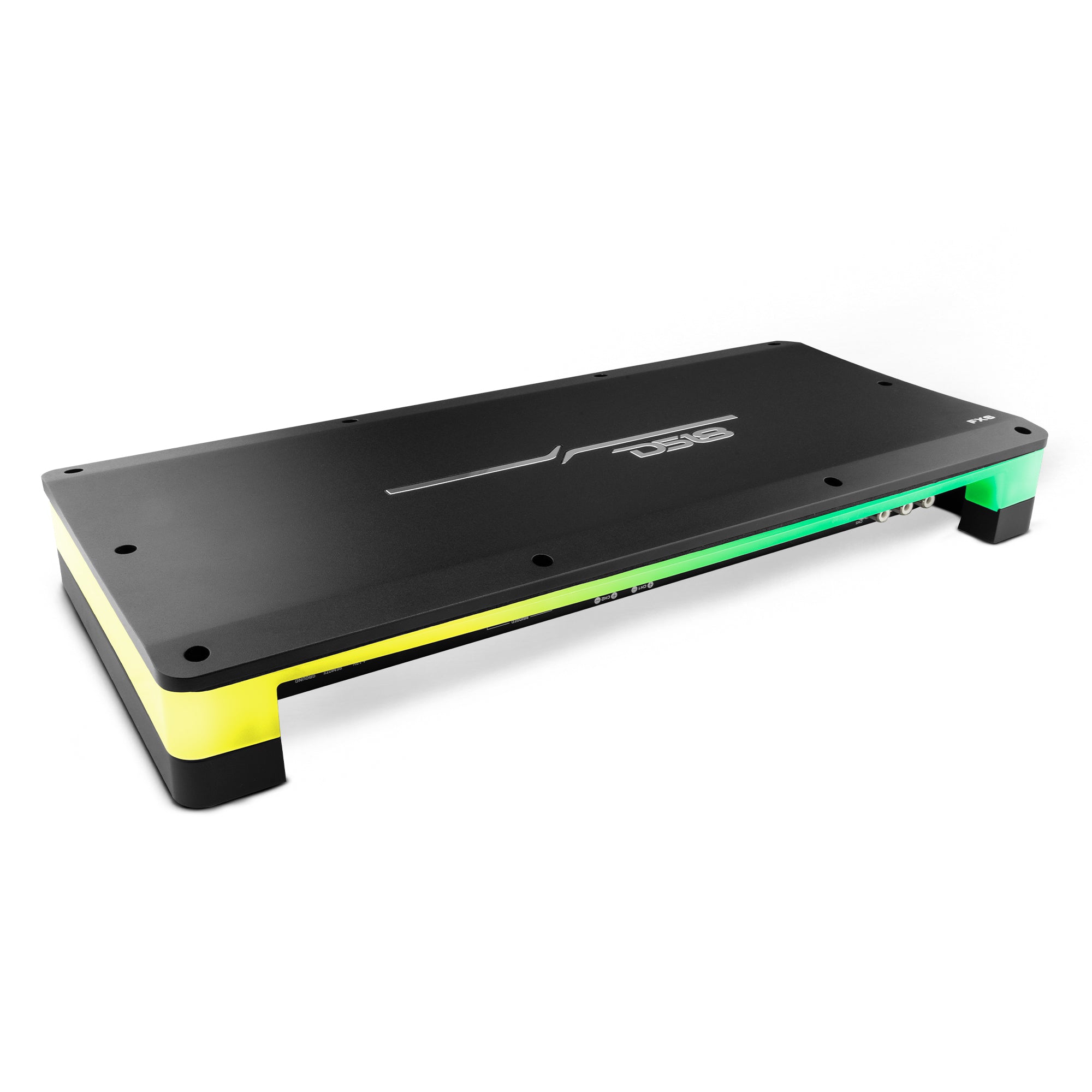 DS18 FX6 Flush Mount / Surface Mount 6 Channel Class D Amplifier With Acrylic Cover for Custom Installation 6 X 180 Watts RMS @ 4 Ohm