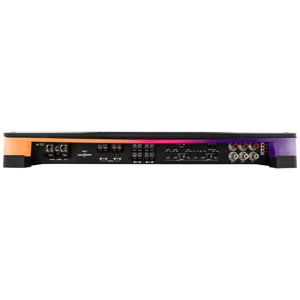 DS18 FX6 Flush Mount / Surface Mount 6 Channel Class D Amplifier With Acrylic Cover for Custom Installation 6 X 180 Watts RMS @ 4 Ohm